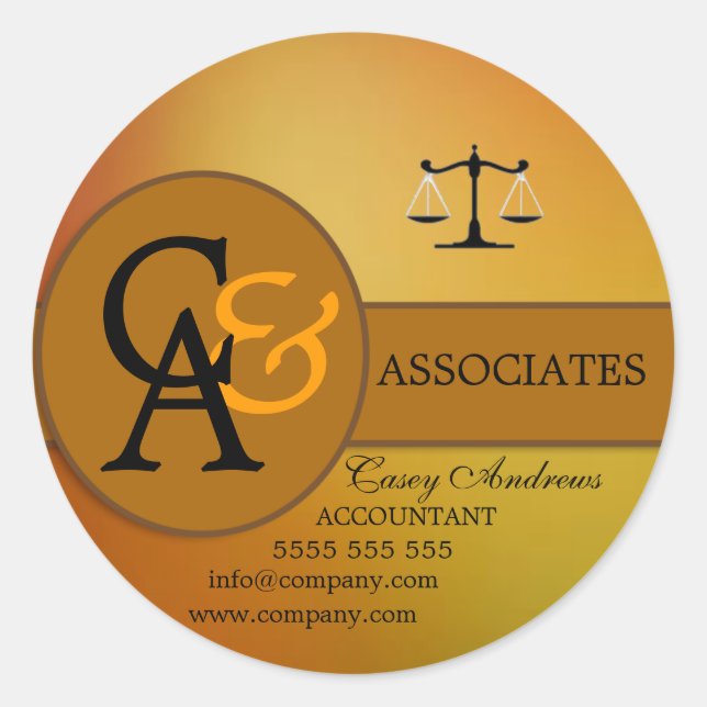 Adesivo Redondo Business Sticker (Frente)