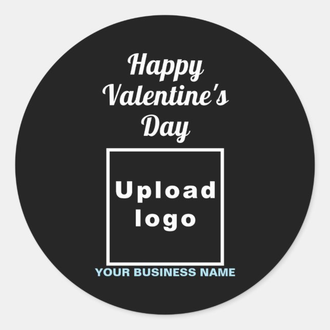 Adesivo Redondo Business Valentine Greeting On Navy Blue  (Frente)