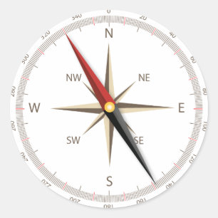 Adesivo Redondo bússola clássica