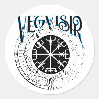 Adesivo Redondo bússola do vegvisir nordic pathfinder
