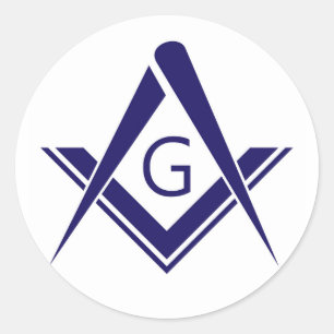 Adesivo Redondo bússola freemason guild mason