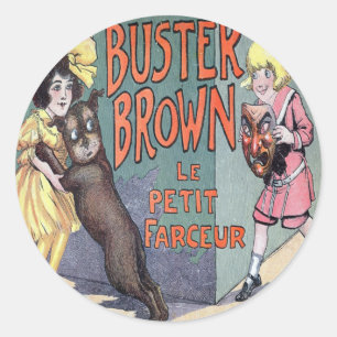 Adesivo Redondo Buster Brown