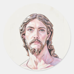 Adesivo Redondo BUSTO DE CRISTO O SALVADOR por MICHELANGELO 2026_