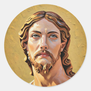 Adesivo Redondo BUSTO DE CRISTO O SALVADOR por MICHELANGELO 2026_