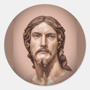 Adesivo Redondo BUSTO DE CRISTO O SALVADOR por MICHELANGELO 2026_