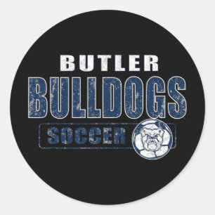 Adesivo Redondo Butler Bulldogs Time de Futebol Vintage - Neutro B