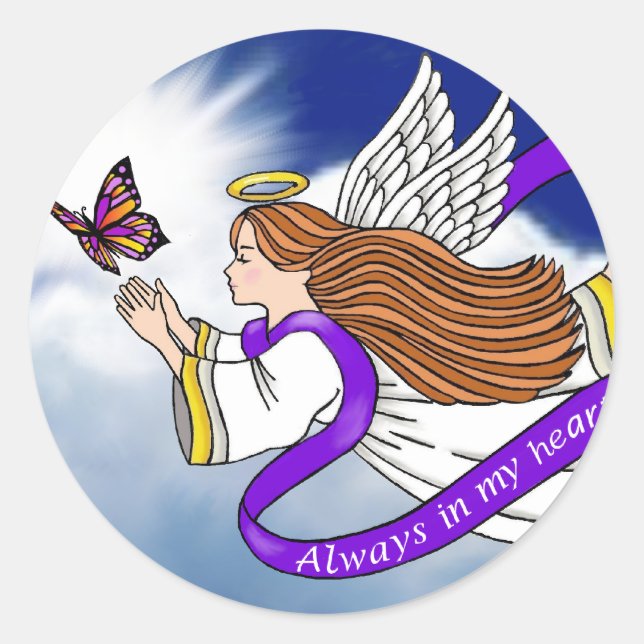 Adesivo Redondo Butterfly Angel (Frente)