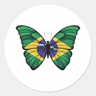 Adesivo Redondo Butterfly do Brasil