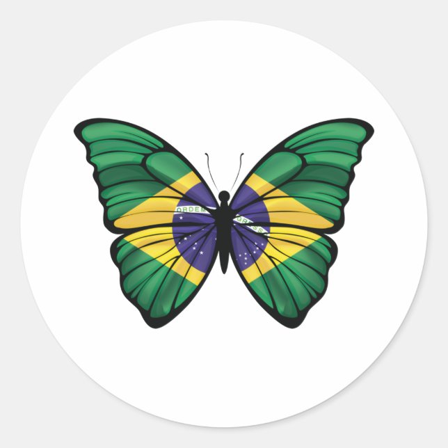 Adesivo Redondo Butterfly do Brasil (Frente)