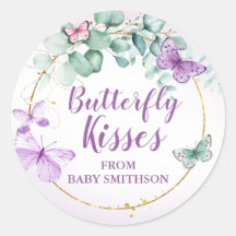 Butterfly Kisses Garden Purple Chá de fraldas Favo