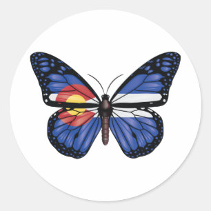 Adesivo Redondo Butterfly Monarq Butterfly Sinalizador Monarca do 