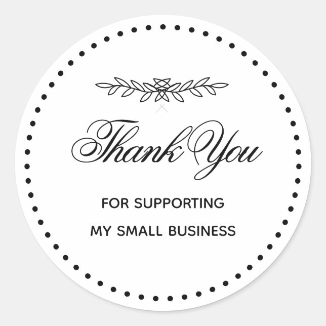 Adesivo Redondo  Butterfly Small Business Thank You Sticker (Frente)