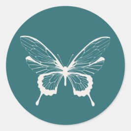 Adesivo Redondo Butterfly Sticker