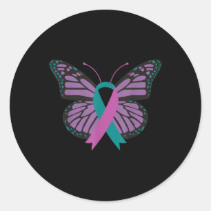 Adesivo Redondo Butterfly Suicídio Sensibilização para a saúde men