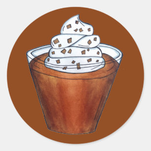 Adesivo Redondo Butterscotch Pudim Cream Comida Meridional