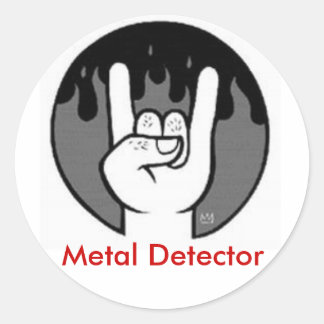 Adesivo Redondo buzinas do diabo, detector de metais