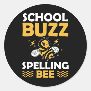 Adesivo Redondo Buzz Spelling Bee 100 Dias De Humor Meme Escolar
