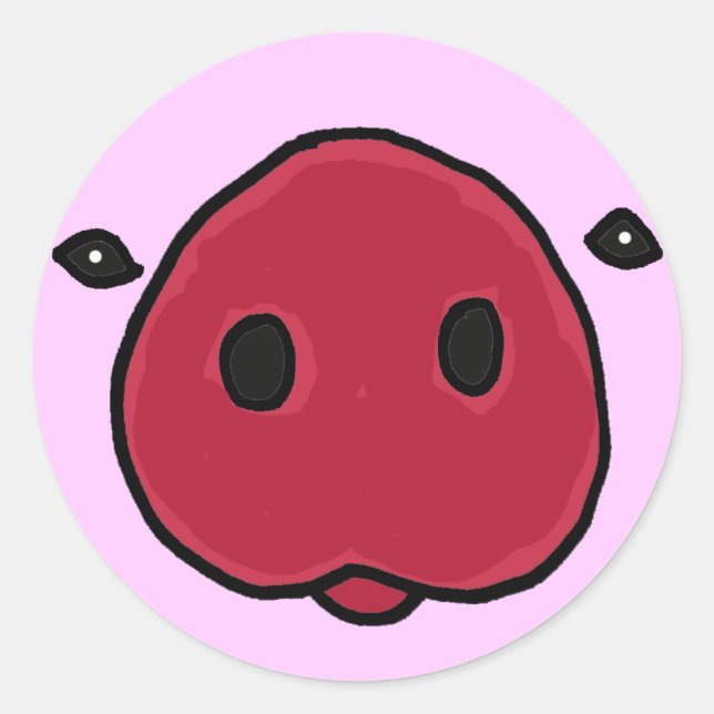 Adesivo Redondo BW - Engraçado Vinheta-Tiro (Frente)