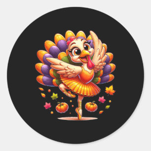 Adesivo Redondo Byllet Turkey Byllet Dancer Fall Dance Girls Obrig