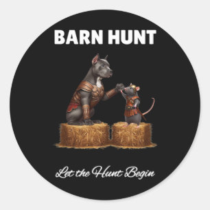 Adesivo Redondo Byrn Hunt Lover - Gato Guerreiro E Cana Corso
