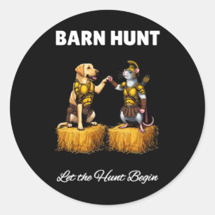 Adesivo Redondo Byrn Hunt Lover - Rato Guerreiro Bonito E Trabalho