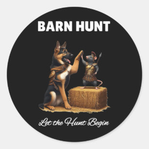 Adesivo Redondo Byrn Hunt Lover - Rato Guerreiro E Shep Alemão