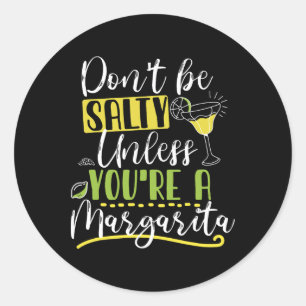 Adesivo Redondo Byrtender Cinco De Mayo Não Seja Salty Margarita
