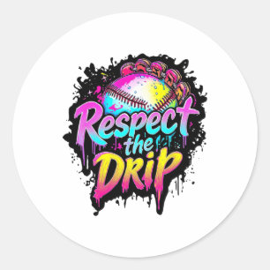 Adesivo Redondo Bysebyll Drip Boys Sorvete Drip Juventude Respeita