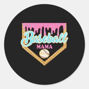 Adesivo Redondo Bysebyll Mama Home Plate Sorvete Gotejamento Com S