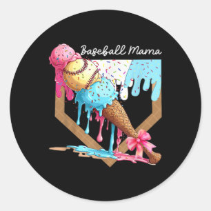 Adesivo Redondo Bysebyll Mama Sorvete Drip Bysebyll Dia das Mães