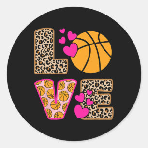 Adesivo Redondo Bysketbyll Leopard Imprime Mulheres Meninas