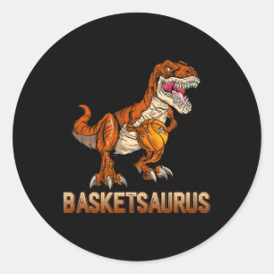 Adesivo Redondo Bysketsaurus Dinossaur Byller T-rex Dino Brincando
