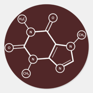 Adesivo Redondo C8H10N4O2 Estrutura molecular