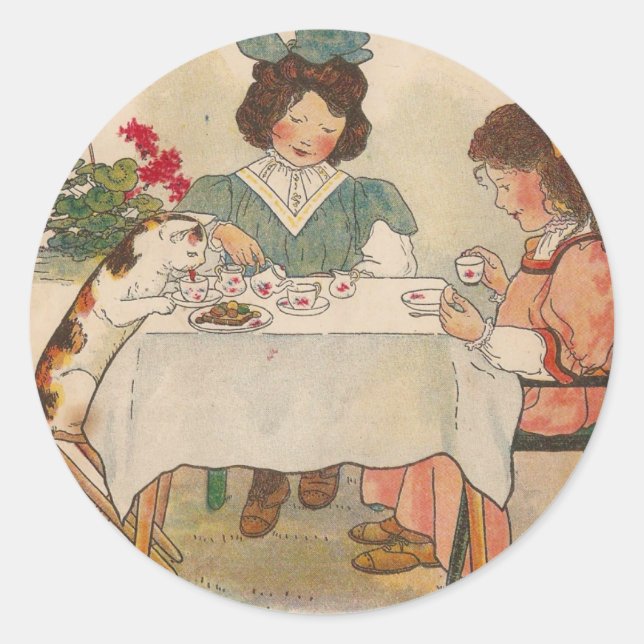 Adesivo Redondo C é para Cat (Frente)