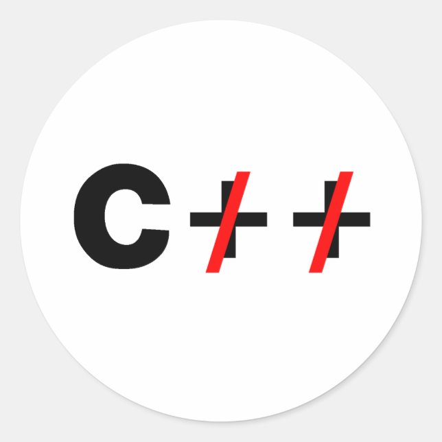 Adesivo Redondo C, não C++ (Frente)