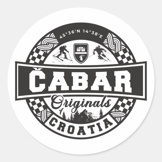 Adesivo Redondo Čabar Originais (Frente)