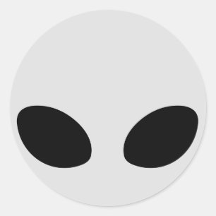 Adesivo Redondo Cabeça de alienígena
