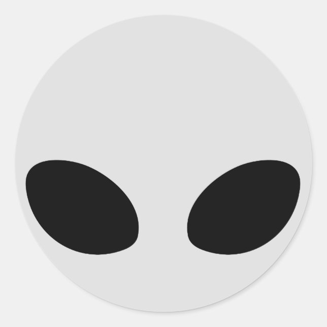Adesivo Redondo Cabeça de alienígena (Frente)
