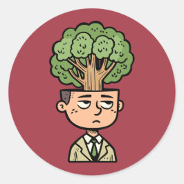 Adesivo Redondo Cabeça de Árvore