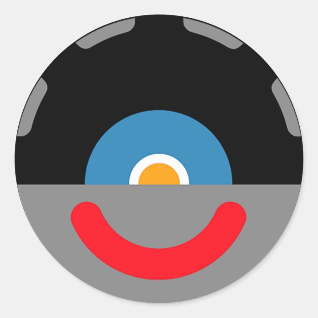 Adesivo Redondo Cabeça de Clupkitz Sy-Clops (Frente)