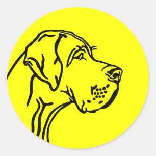 Adesivo Redondo cabeça de Doggen Logosticker