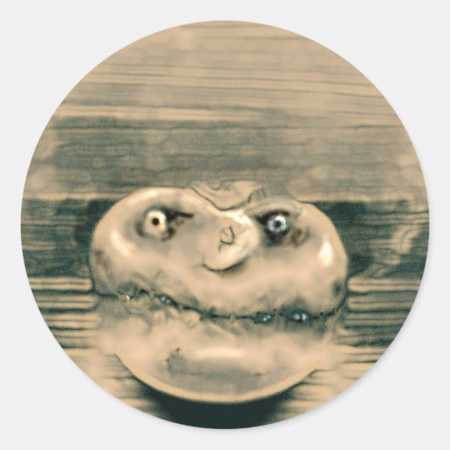 Adesivo Redondo Cabeça de fungo (Frente)