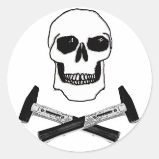 Adesivo Redondo Cabeça de Hammer