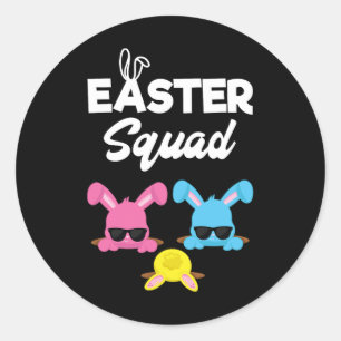 Adesivo Redondo Cabeça de Ovo da Páscoa Correspondente da Família 