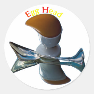 Adesivo Redondo Cabeça de Ovo Designs Quirky