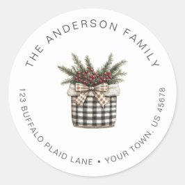 Adesivo Redondo Cabeça de Xadrez de Buffalo - Retorno Branco