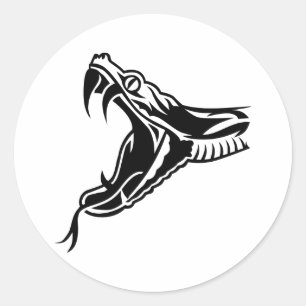 Adesivo Redondo Cabeça do cobra