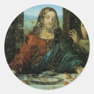 Adesivo Redondo Cabeça do cristo da última ceia