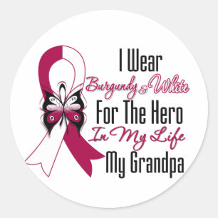 Adesivo Redondo Cabeça e Cancer de Pescoço Herói Meu Avô