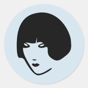 Adesivo Redondo Cabeça feminina